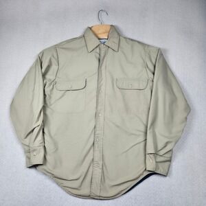 Vintage Coming Attractions Shacket Mens M Tan Fleece Lined Workwear Chore 80s